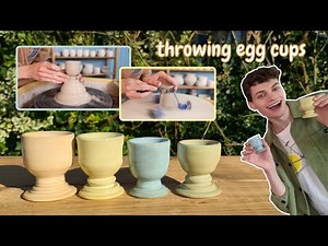 How To Throw Egg Cups // goblet shaped // pottery Easter project
