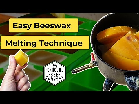 Small batch melting beeswax using a pot; easy to make your own with just a few tools. #beeswax