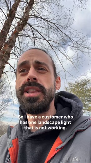 Eric Gases on Instagram: "Landscape light not working? That’s ok! Easy fix! Why didn’t I just order the gloves from @supplyhouse #electrician #cool #fyp #fy #viral"