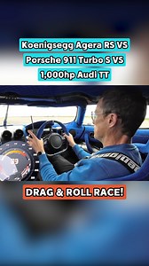 285K views · 4.1K reactions | Koenigsegg v 1,000hp Audi TT v 911 Turbo S! 勞 | carwow | Facebook