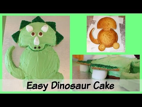 Easy Triceratops Dinosaur Birthday Cake