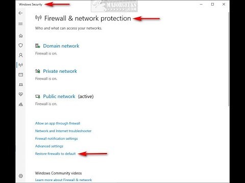 How to Restore or Reset Default Windows Defender Firewall Settings