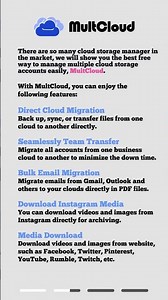 Manage Multiple Cloud Storage Accounts in One Place #cloudstorage #cloudmigration #multcloud