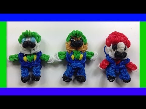 RAINBOW LOOM LUIGI CHARM AND SUPER MARIO WORLD 3D CHARMS
