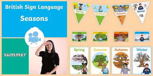 Seasons in British Sign Language (BSL) Video Pack