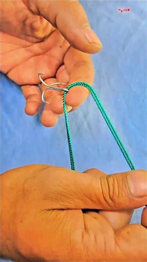 Ultimate Double-Line Hook Knot: Unbreakable Strength! 🎣 #fishing #satisfying #fish