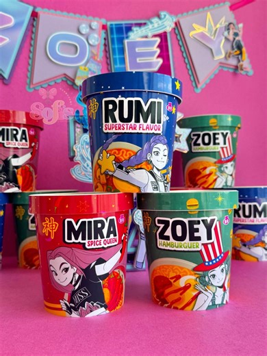 Ramen Favor Cups, Kpop Demon Hunters Party Decor, Saja Boys Birthday Huntrix Rumi Mira Zoey Pop Star Girl Party, Candy Bar Decor - Etsy