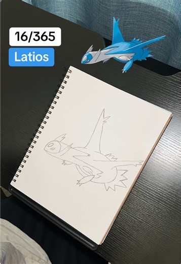 Drawing Latios the Eon Pokémon. Latios is a legendary Dragon/Psychic type Pokémon introduced in Generation 3 (Hoenn). Latios has no evolutions but it does have a Mega Evolution. Latios alongside Latias are the Eon Duo. Latios’ ability is Levitate. Drawing Latios 16/365 Drawing Pokémon everyday in 2026 #drawing #pokemon #pokemontiktok #draw #tylerthecreator
