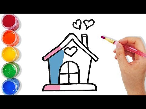 How to draw a cat house?