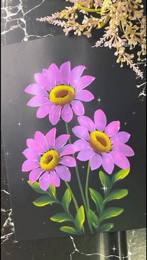 🌸✨ Watch this beautiful flower come to life with colors! 🎨#shorts #art