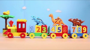 Dinosaur Building Blocks Toys,Jurassic Theme Building Blocks,with a Counting Train,a Big T-rex,and Three Dinosaurs,Compatible with All Major Brands, Gift for Kids Toddlers Boys Girls Age 3,4,5,6,7,8