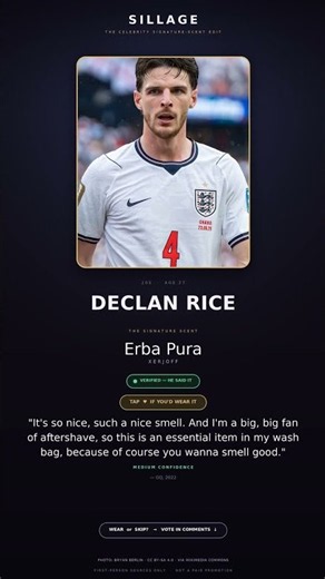 Declan Rice's REAL signature scent — Erba Pura (Xerjoff)