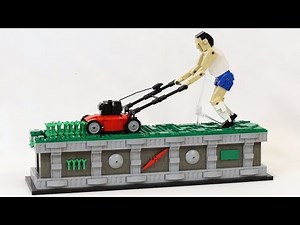 LEGO Lawn Mower Man Kinetic Sculpture