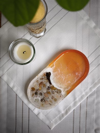 Resin Ocean Wave Tray, Handmade Coastal Trinket Dish, Beach Decor - Etsy