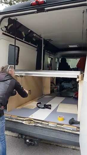 Hubbett selber bauen Womo Kastenwagen Camper Selbstausbau