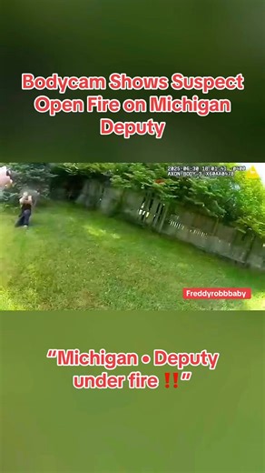 Bodycam footage out of Michigan shows the moment a suspect opened fire on a deputy during a traffic stop — the deputy fires back to survive. Full footage & breakdown ⬇️ Follow for more real incidents, chases, and high-risk encounters. #Michigan #Bodycam #DeputyInvolved #OfficerSafety #RealFootage | Frederick Robertson