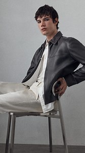 LEATHER WEATHER. Pull all-white spring looks together with a sleek, understated leather jacket. | rag & bone