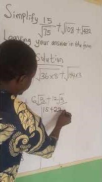 simplification of surds series 5 #surd #maths #mathseducation #viralreels