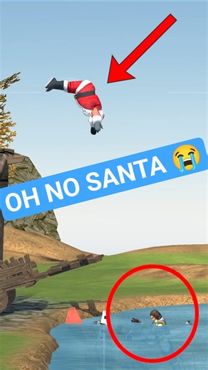 Nobody Expected Santa To Do THIS 😳🎅💥 #santa #accident #lake #summer #flip #fail #why #shorts #gaming