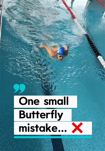 A common butterfly mistake I see is the hands entering too close together at the front of the stroke ❌ When the entry is too narrow, the swimmer has to sweep the arms outward first before they can begin an effective catch. That creates unnecessary movement, disrupts rhythm, and delays pressure on the water. A better entry is around shoulder width think “11 and 1 o’clock” or a relaxed Y position. From there, the swimmer can connect directly into the catch with a cleaner, stronger line through the