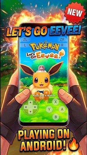 Play Pokemon let's go pikachu & Eevee on Android 🔥 !! #shorts