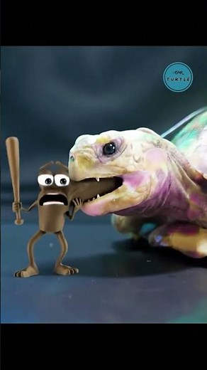 THIS FUNNY CHARACTER STOOD NO CHANCE AGAINST THE TURTLE #Funny #Animation
