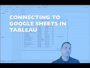HOW TO CONNECT TO GOOGLE SHEETS IN TABLEAU