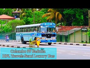 Beautiful Colombo Badulla Semi Luxury Ashok Leyland Turbo Intercooler Bus Operating by HPL Travels