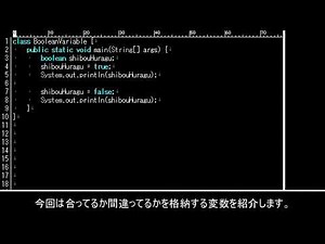 Java講座 05.boolean型の変数