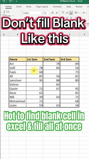 How to Find Blank Cells in Excel & Fill All at Once | Excel Tips for Beginners
