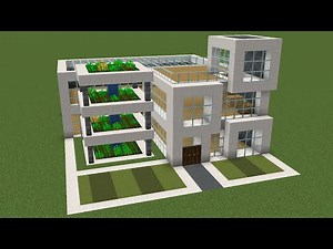 Minecraft - How to build modern house with farm