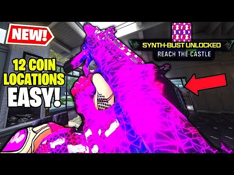 NEW How to "Reach the Castle" and Unlock SYNTH-BUST CAMO in MW3 WARZONE (12 Coin Locations Rare Camo