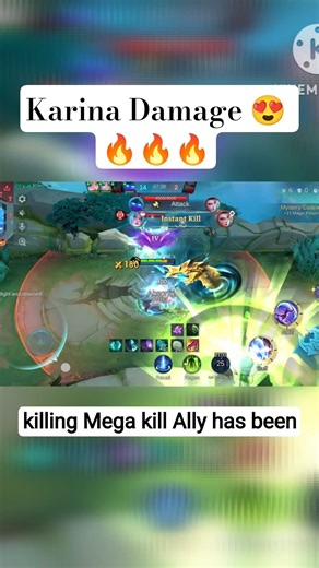 Karina One' Hit Damage 😍 #mlbb #mobilelegends #shorts #karina