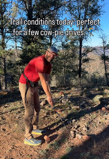 Sometimes you just have to work with what the trail gives you. Our gear analysts always find a way to make the most of it…even if that means turning the trail into a driving range. 🏌️‍♂️💩