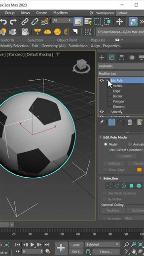 ✅ Football Modeling in 3ds Max | Easy Polygon Technique
