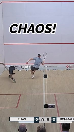 An utterly CHAOTIC rally! 🤯 #squash #psasquashtour #sport #pittsburghopen | SQUASH.TV