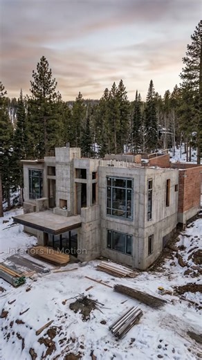 Modern Mountain House Build Timelapse 🏡❄️