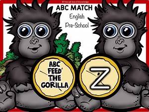 ABC Lowercase Match Feed the Gorillas (EN UK)