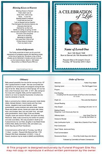 Galant A4 Funeral Order of Service Template - The Funeral Program Site