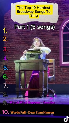 Top 10 Most Difficult Musical Theater Songs to Sing