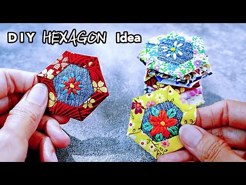 DIY HEXAGON Idea from Old Jeans & Scraps 【Christmas Best Gift】#HandyMum