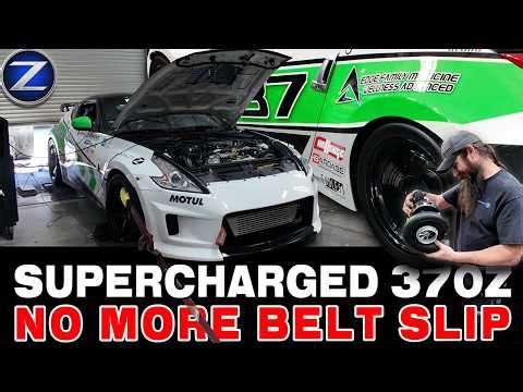 Supercharged Nissan 370Z Cog Belt Upgrade // Mini Z Tensioner Install & Track Prep Dyno