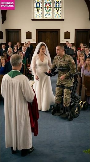 kindness soldier 💍 dramatic wedding standing wheelchair surprise #kindness #wedding #shorts