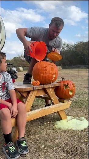 Pumpkin Barf! Halloween Elephant Toothpaste Jack-O’-Lanterns🎃💥