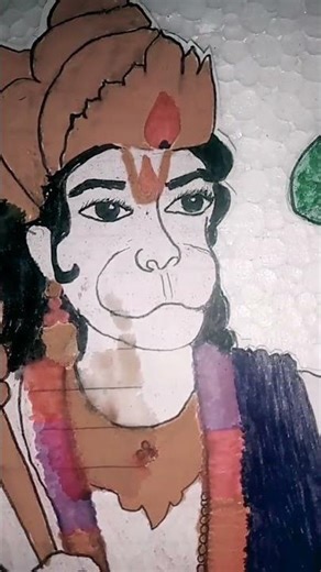 संकट मोचन नाम तुम्हारो #trending #art #youtubeshorts #viral #status #hanuman #painting
