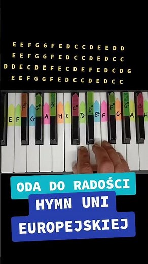 Oda do radości - Hymn Unii europejskiej #nuty #piano #pianotutorial #pianolessons #europe #music