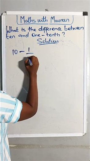 Difference between ten and one -tenth #maths #diffrence #mathproblems