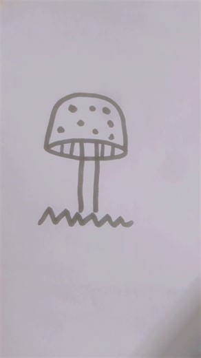 how to draw mushroom in very easy way #shorts #art