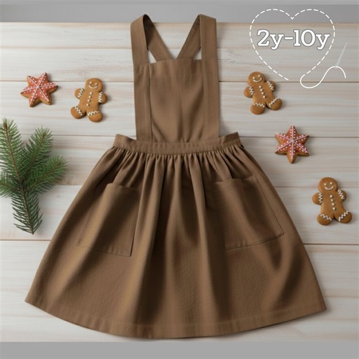 Kids Ruffled Classic Apron Sewing Pattern: Cross Back, Pockets (PDF Download, Sizes 2-10 Years) - Etsy