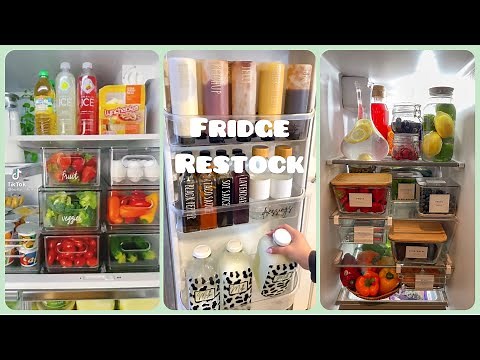 43 minutes of Random Restocking | Fridge restock and organizing Asmr | TikTok satisfying